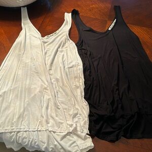 Michael Stars lot of two tanks. One size excellent used condition. Black white.